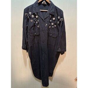 VTG Hollywood & Vine Bedazzled Hearts & Keys Necklace Charms Dress OS Homemade